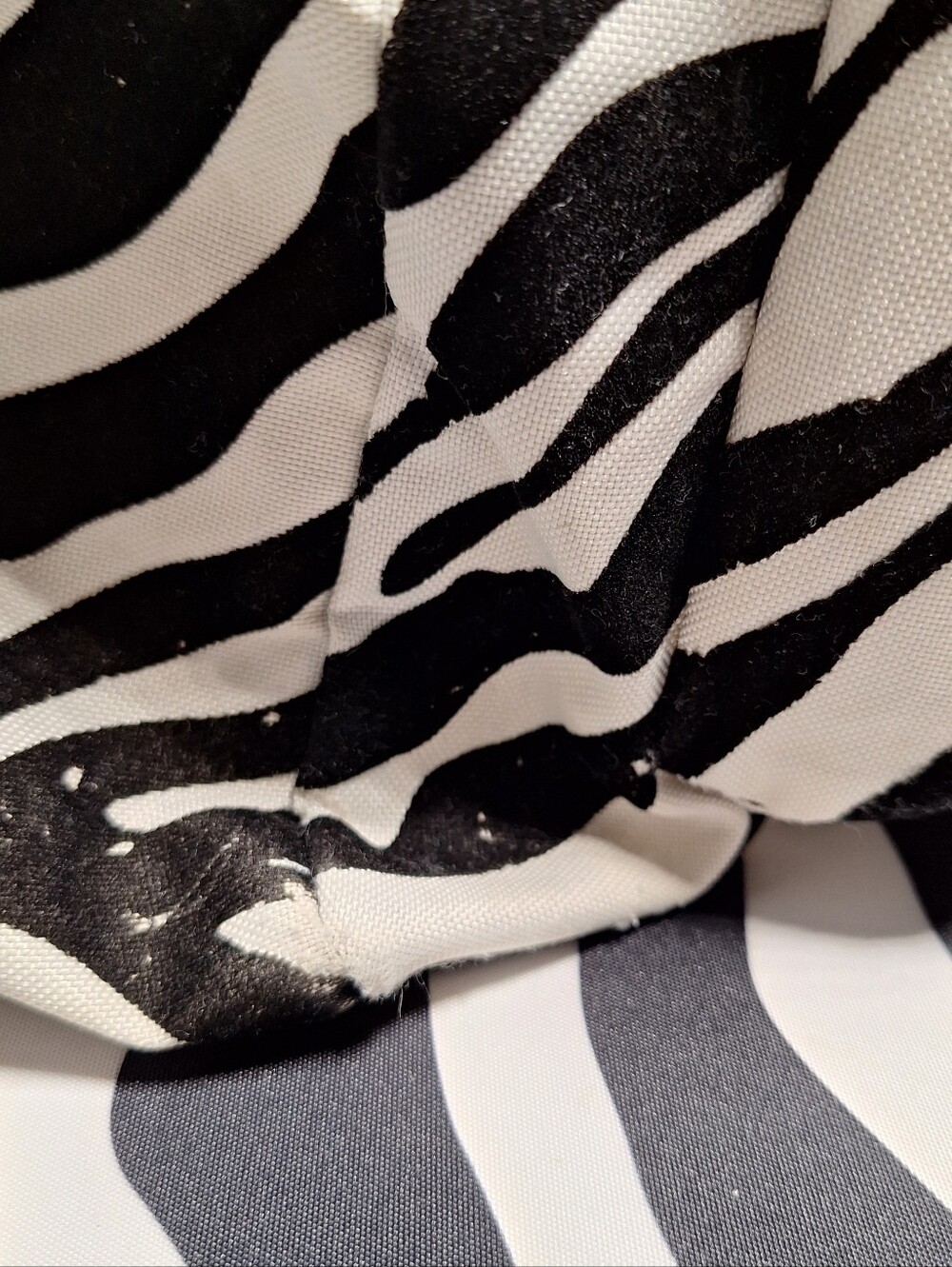 Jansport Backpack Zebra Black White, w/ Velvet-Like Soft Fuzzy Black Stripes - Picture 4 of 15